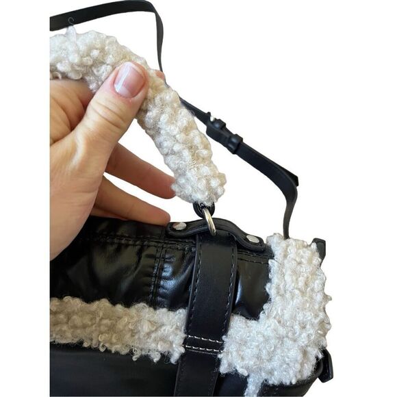 ZARA QUILTED CITY BAG Blogger’s Favourite Leather Sherpa - Picture 15 of 16